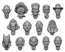 GREEN STUFF WORLD Green Stuff World Horror Head Nightmare 14 pieces Resin Kit GS