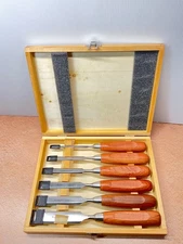 Wood River by Woodcraft Bench Chisel Set, 6 pieces 1/4" through 1" - UNUSED