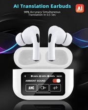 Bluetooth A9 Pro Earbuds: Touch Screen Wireless In-Ear Headphones Stereo Sound