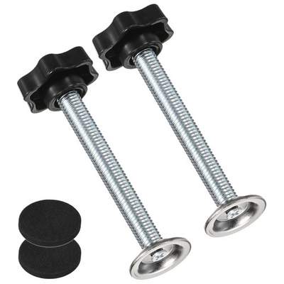 #ad 2 Pack M10x80mm Star Clamping Knobs with Screws Pressure Plate Rubber Pad AU $15.12