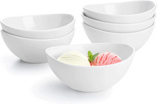 10 Oz Small White Porcelain Bowls - Set of 6 Dessert, Ice Cream, Snack  Yogurt