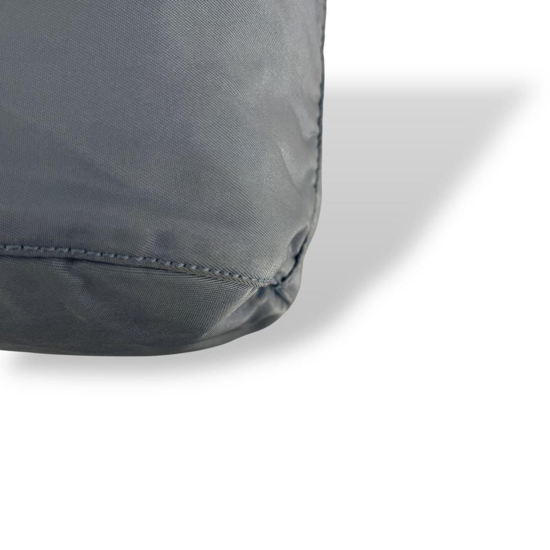 PRADA Mini Pouch Drawstring Triangle Logo Light B… - image 9