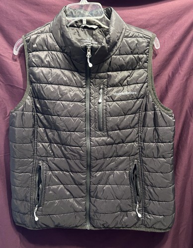 Men’s Black Vineyard Vines Quilted Puffer Vest Size XL