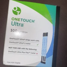 100ct One Touch  ULTRA TEST STRIPS 8/2026  008-+-++-