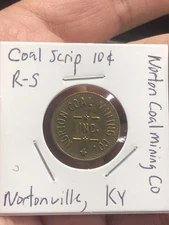 Coal Scrip Trade Token 10 Cents - Norton Coal Mining Co - Norton I’ll, Kentucky 