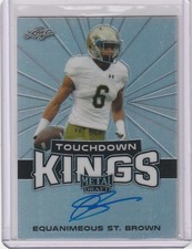 Equanimeous St. Brown 2018 Leaf Metal Draft Td Kings Holo Rc On Card Auto