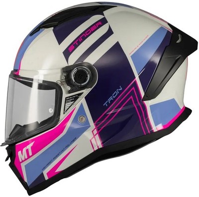 MT Stinger 2 - Tron pink/lila Motorradhelm