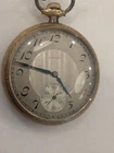 Elgin Art Deco 10 K Gold Filled Antique pocket watch With Fob Chain Working