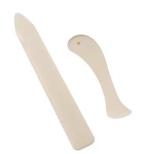 2PCS Cartella Osso Strumento da Lavoro in Pelle per Punteggi Artigianali in Pelle Piega Pieghevole