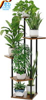 Bamworld BlumenstäNder PflanzenstäNder Pflanzenregal Aus Holz Und Metall – Moder