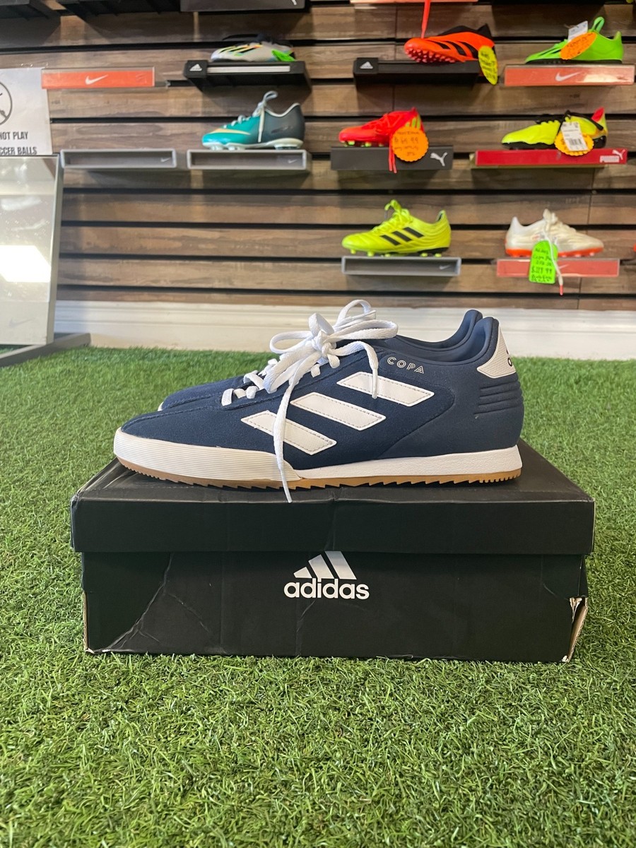 adidas Copa Super Indoor Soccer Shoes Size 7.5 - Navy Blue/White