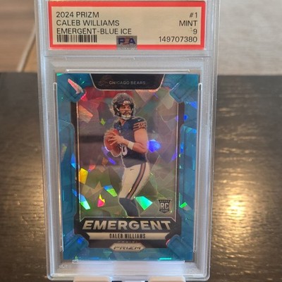 Panini 2024 Prizm Caleb Williams Emergent Blue Ice #1 /99 PSA 9 RC Bears