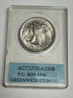 VTG 1946-P ‘Accugrade’ Walking Liberty Silver Half Dollar 1980s Holder U.S. Coin