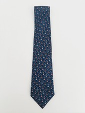 VINEYARD VINES 100 SILK TIE WITH ANCHOR DESIGN