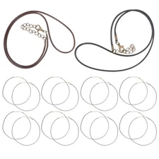 50 Pcs Necklace String Rope with Clasp Waxed Cord Jewelry Making Supplies