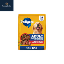 Pedigree Adult Dry Dog Food, Grilled Steak & Veg, 18 lb 1.49 per pound