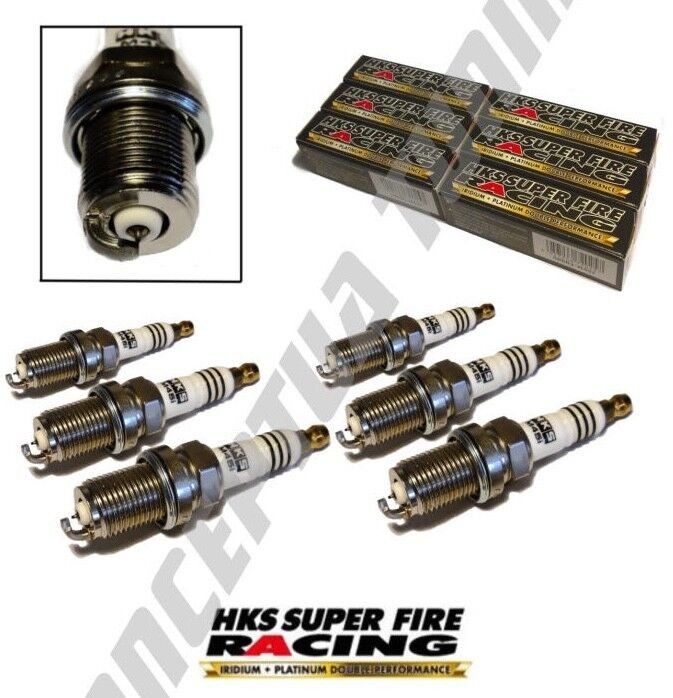 6x Uprated HKS Iridium Super Fire Spark Plugs HR9 -For R32 GTR Skyline RB26DETT