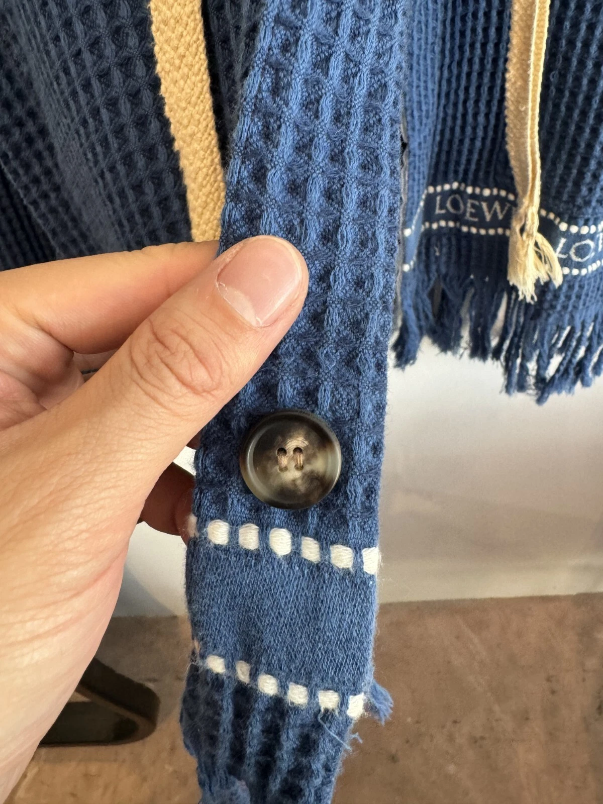 Giacca con cappuccio e coulisse con bordo waffle Loewe taglia 50