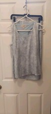 MICHAEL KORS Sky Blue Glitter Top Tunic Skirt Set Sleeveless Lined Sz XS Zip