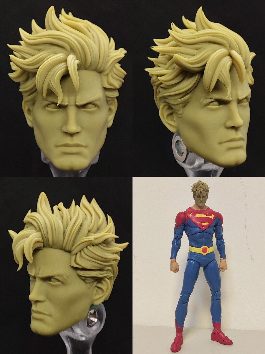 1/12 Unpainted Superboy Jonathan Kent Head Carved Fit Mcfarlane