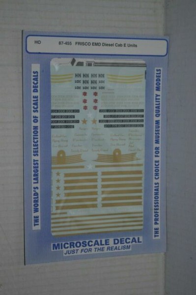 Decal "The Texas Special" Microscale Decal #87-455 Frisco/MKT EMD E-Units Decal "The Texas Special" Microscale Decal #87-455 Frisco/MKT EMD E-Units