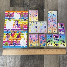 Vintage Lisa Frank Stickers Partial Sheets Dogs Cats Painting Panda Penguin Orca