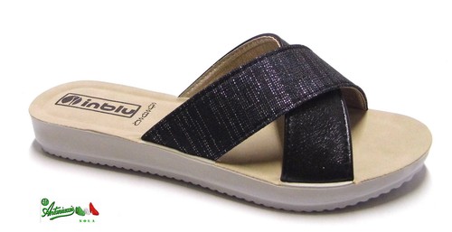 INBLU pantofole ciabatte donna incrociate basse morbide comode mare città  BM 31 | eBay