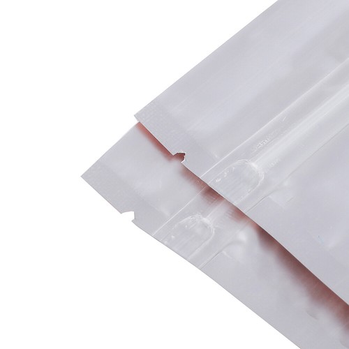 100 Matt Schwarz Mylar Folie Halb Klar Fenster Wiederverschließbar Reißverschluss Dichtung Lebensmittel Beutel 3x5" - Bild 4 von 5