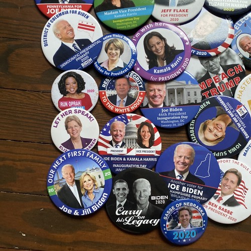 75 different 2020 Joe Biden for President Kamala & hopefuls Button Dealer Lot - Picture 2 of 9