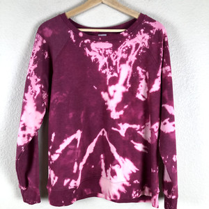 Tie Dye Track Suit Girls Medium/Large Red Sweatshirt Pants Matching Set Trendy