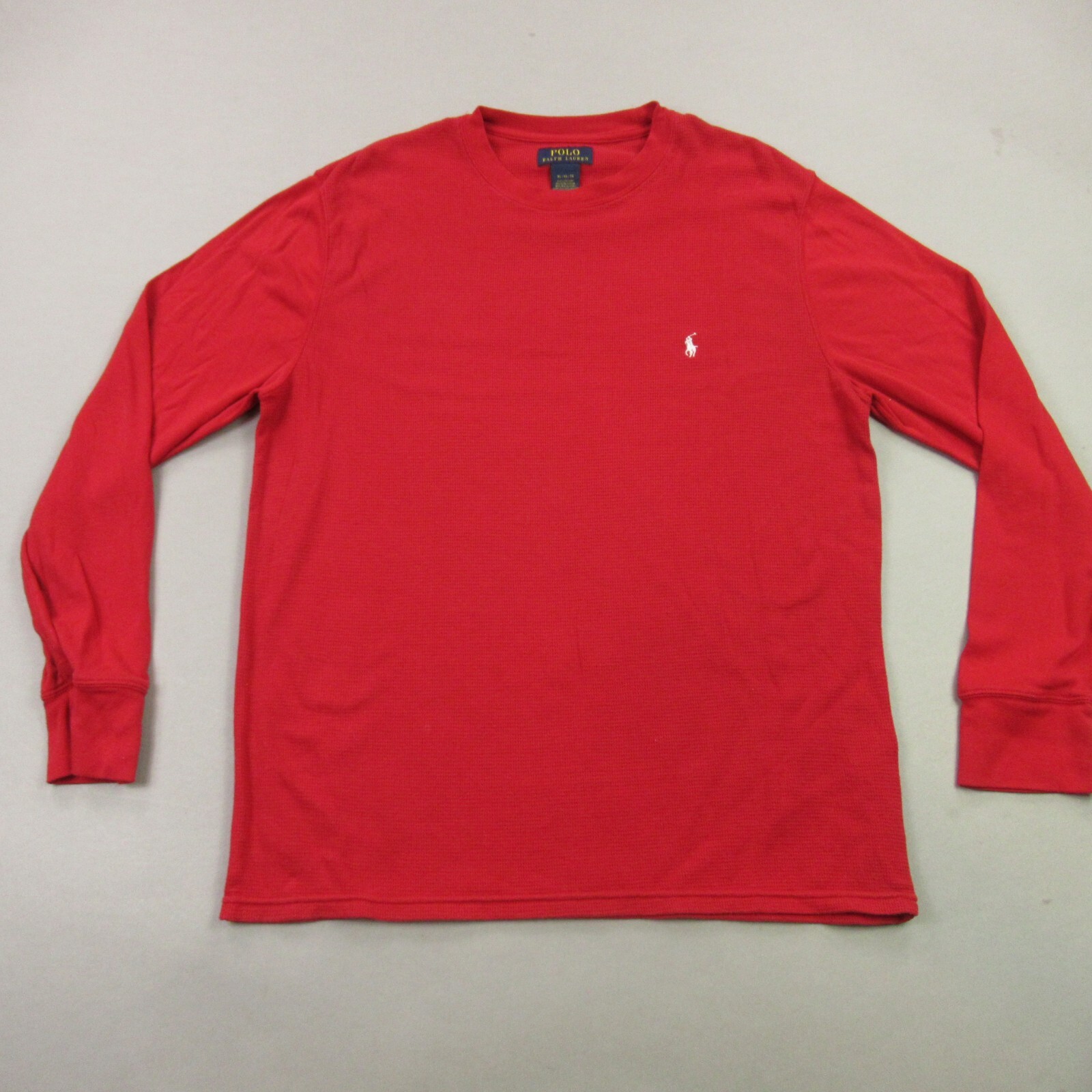 Polo Ralph Lauren Felpa Uomo XL Pullover Felpa Pony Termica Rossa