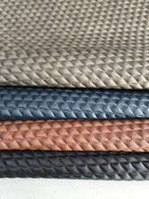 Cow leather quilted pattern rhombus, Genuine cowhide diamond printed thick 3 oz