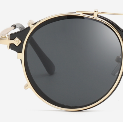 Men's UV Protection Sunglasses Steampunk Sun Glasses Retro Round Metal