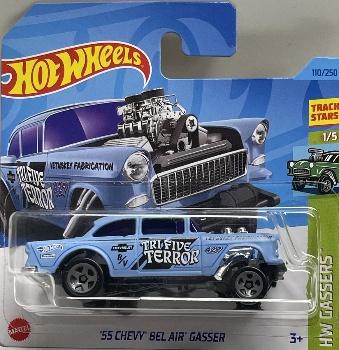 55 Chevy Bel Air Gasser 110 1:64 hot wheels 2023 HW Gassers