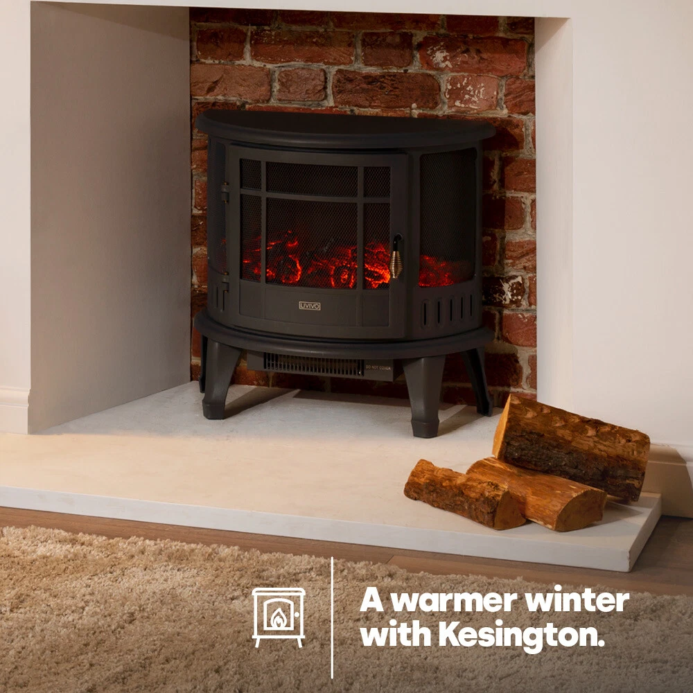 Electric Fireplace Log Burning Flame Effect Stove Fire Heater Thermal Wood  1800W 5060497648241 | eBay