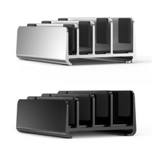 4 in Vertical Laptop Stand Space-Saving Design 4 Slot Desktop Notebook Holder