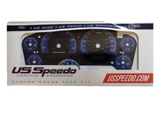US Speedo Custom Blue Gauge Face for 2007-2013 Chevrolet GMC Trucks & SUVs Gas