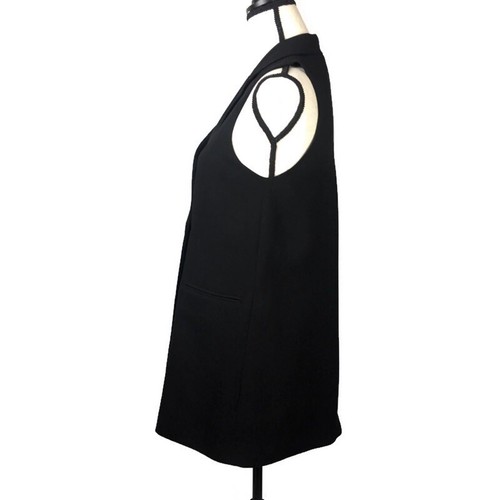 BCBGeneration Double Breasted Long Vest Black Womens Small NWT MSRP $118 - Picture 2 of 12