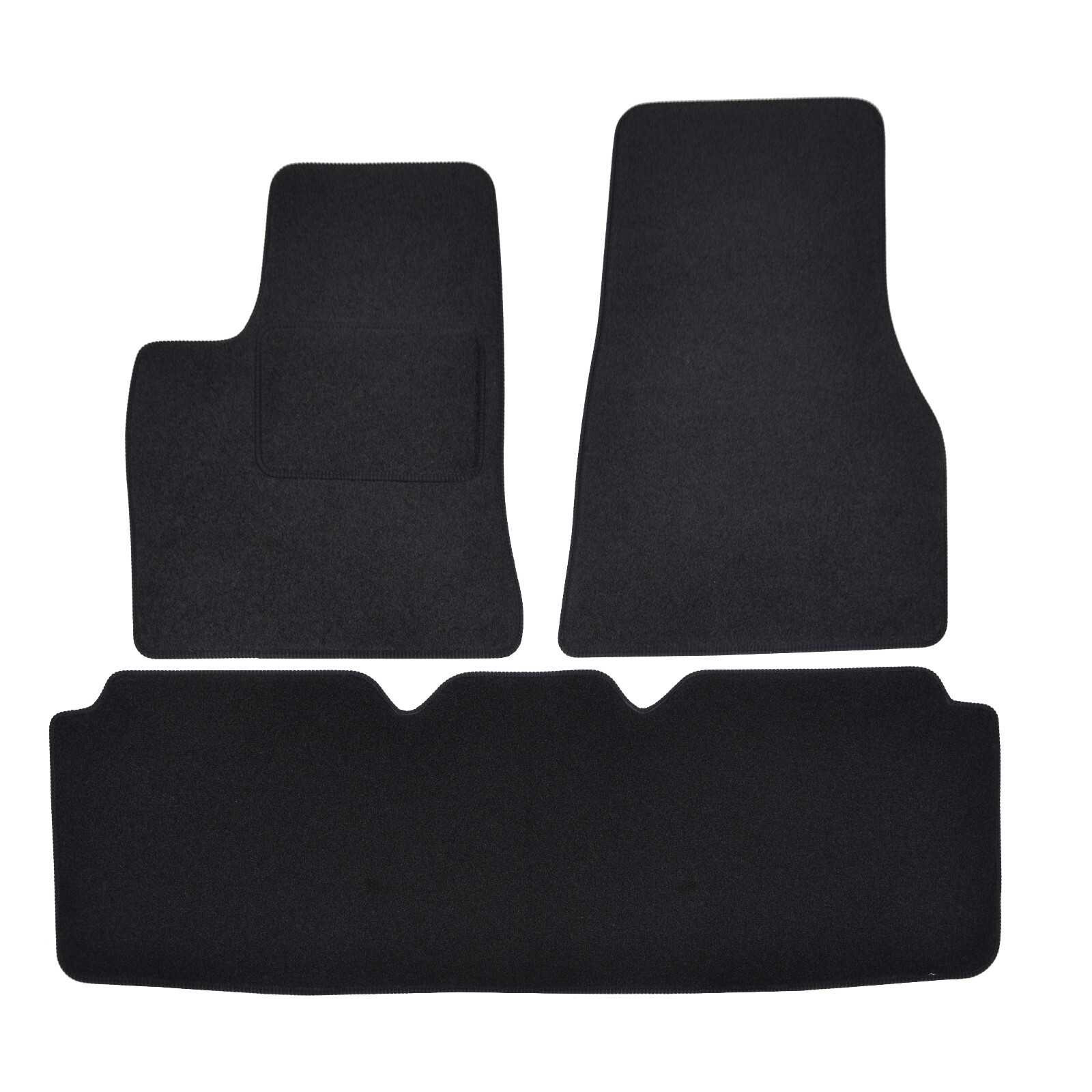 Tapis de sol velours sur mesure Tesla Model S 2012 à 2023 noir
