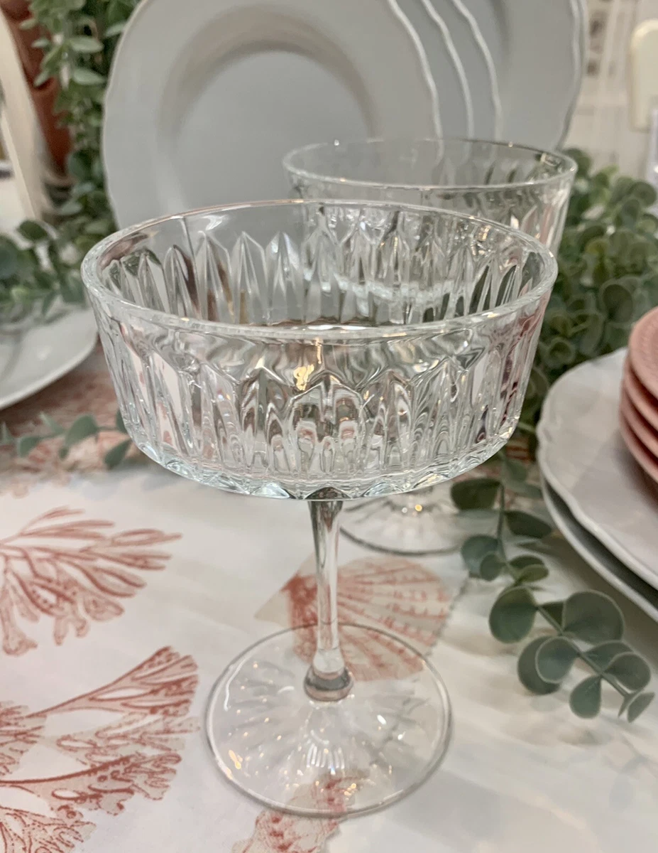 2 x Champagne Coupe Clear Glass 21cl IKEA SALLSKAPLIG Made In
