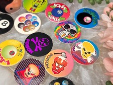 Vintage POISON Pogs from the 90's Colorful Set - Vintage Pogs Skull Magic 8 Ball