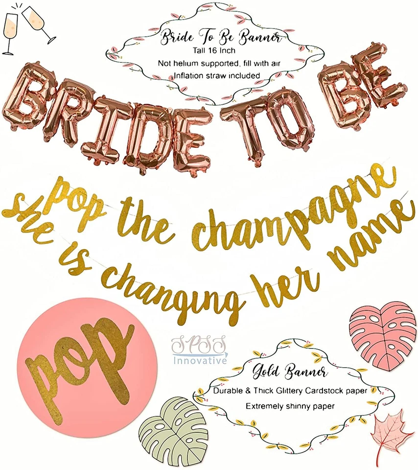 Decoraciones de despedida de soltera para niña Novia a ser ducha nupcial por SPSS INNOVADOR Foto 2 de 4