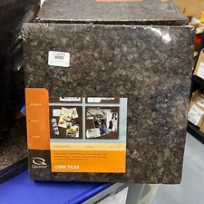 Quartet 4 Pack cork tiles 12" 12" w/self stick pads. New and still Sealed