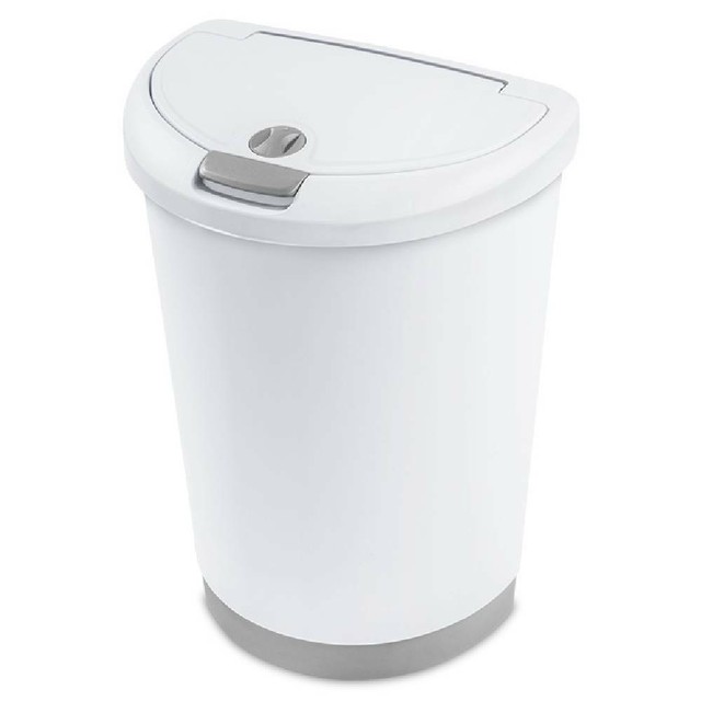 Retired Simply Shabby Chic Etched Brass Wastebasket Garbage Trash