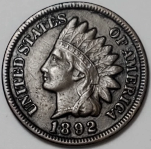 #4 Nicer Low Mintage "Extremely Fine" 1892 Indian Head Cent