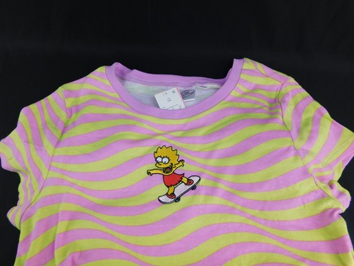 T-shirt donna a righe Lisa Simpson skateboarding XXL - Foto 6 di 6