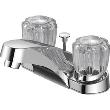 Lavatory Faucet Acrylic/Chrome Two Handle / bathroom. Aspen Andes