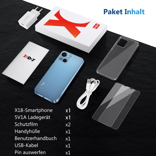 Smartfon 6,3-calowy telefon komórkowy z systemem Android bez umowy Dual SIM Quad Core 4500mAh 4G IPS - Zdjęcie 9 z 16