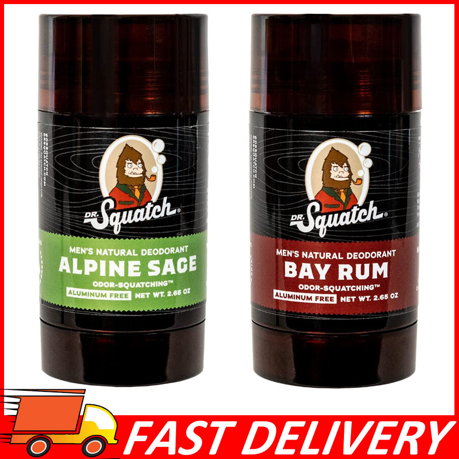 Dr. Squatch Natural Deodorant for Men Odor-Squatching: Alpine Sage + Bay  Rum 851817007894 | eBay