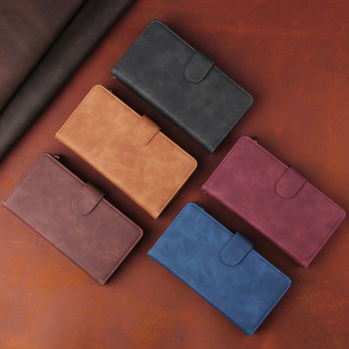 Zipper Flip Wallet Leather Card Case Cover For iPhone 14 13 12Pro 11 XR 7 8 Plus - Picture 2 of 36